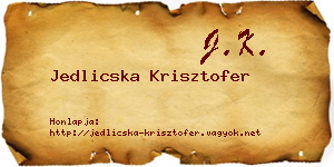Jedlicska Krisztofer névjegykártya