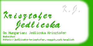 krisztofer jedlicska business card